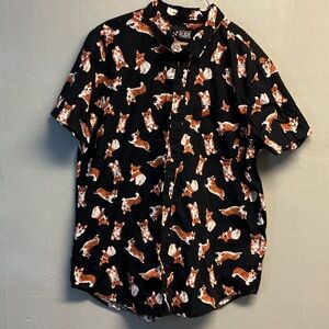 RUDE Black Shirt with Corgi Print XL 0158